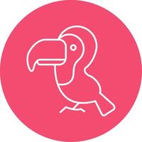 Toucan Line Circle color Icon vector