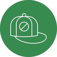 Baseball Cap Line Circle color Icon vector