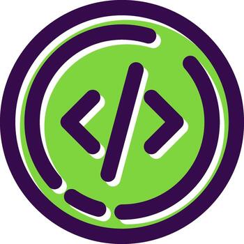 código lleno icono vector