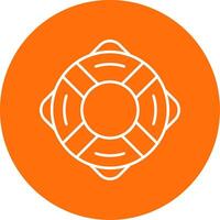 LifeBuoy Line Circle color Icon vector