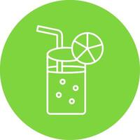 Lemonade Line Circle color Icon vector