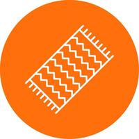 Beach Towel Line Circle color Icon vector