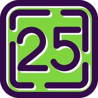 Twenty Five Filled Icon vector