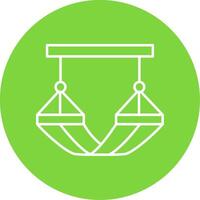 Hammock Line Circle color Icon vector