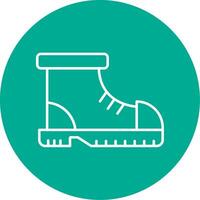 Boot Line Circle color Icon vector
