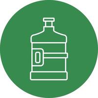 Water Flask Line Circle color Icon vector