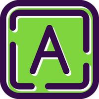 Letter a Filled Icon vector