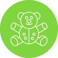 Bear Line Circle color Icon vector