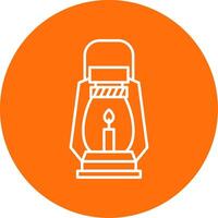 Gas Lamp Line Circle color Icon vector