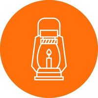 Gas Lamp Line Circle color Icon vector