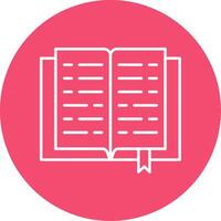 Book Line Circle color Icon vector