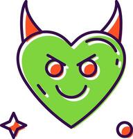 demonio lleno icono vector