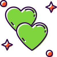 Love Filled Icon vector
