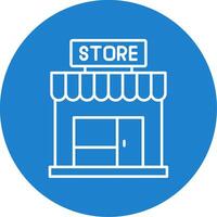 Store Line Circle color Icon vector