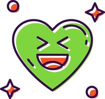 Laugh Filled Icon vector