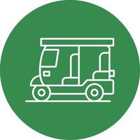 Rickshaw Line Circle color Icon vector