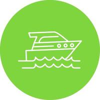 Speed Boat Line Circle color Icon vector