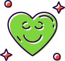 Relieved Filled Icon vector