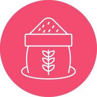Grain Line Circle color Icon vector