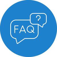 Faq Line Circle color Icon vector