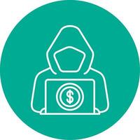Money Laundering Line Circle color Icon vector