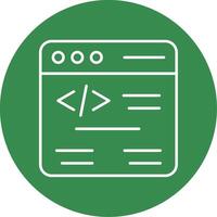 Web Coding Line Circle color Icon vector