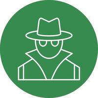 Spy Line Circle color Icon vector