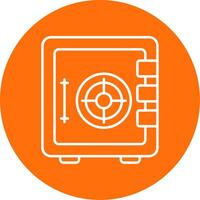 Safety Box Line Circle color Icon vector