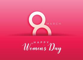 pink background for happy women's day vector