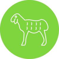 Sheep Line Circle color Icon vector
