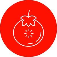 tomate línea circulo color icono vector