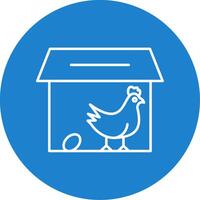 Chicken Coop Line Circle color Icon vector