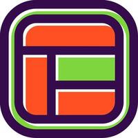 Layout Filled Icon vector