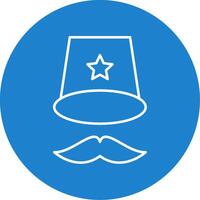 Top Hat Line Circle color Icon vector
