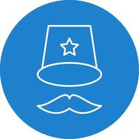 Top Hat Line Circle color Icon vector