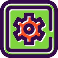 Setting Filled Icon vector
