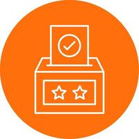 Voting Box Line Circle color Icon vector