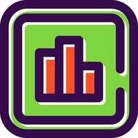 Statistics Filled Icon vector