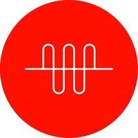 Audio Wave Line Circle color Icon vector
