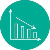 Bar Chart Line Circle color Icon vector