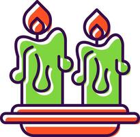 Candles Filled Icon vector