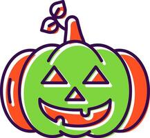 Pumpkin Filled Icon vector