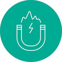 Electromagnetic Line Circle color Icon vector