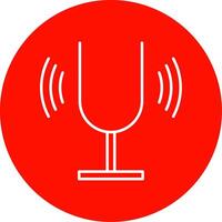 Tuning Fork Line Circle color Icon vector