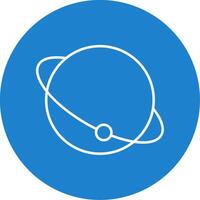 Planet Line Circle color Icon vector