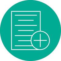 New Document Line Circle color Icon vector