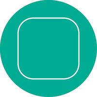 Round Corner Line Circle color Icon vector