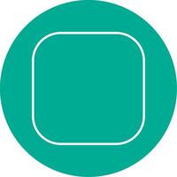 Round Corner Line Circle color Icon vector