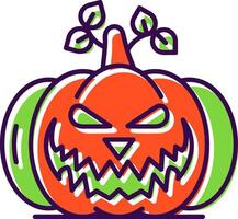 calabaza lleno icono vector