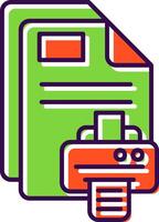 Print Filled Icon vector